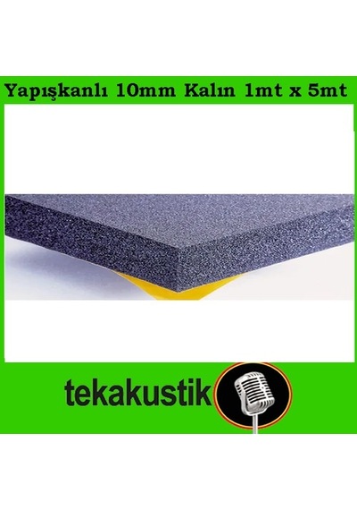 10Mm Flexi Yanmaz Oto Ses Yalıtım Süngeri Yapışkanlı