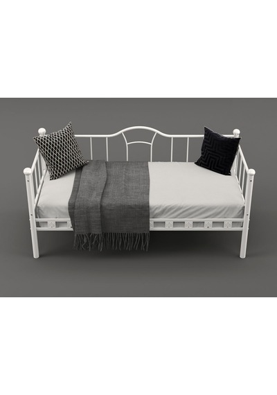 Missidea Kamelya Sedir Metal Beyaz Karyola 90x200 Cm. 90 x 200