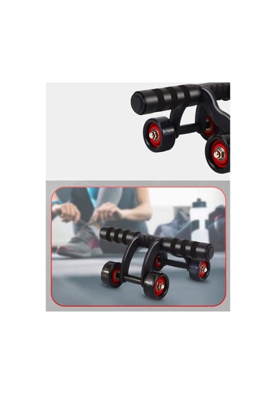 Ab Wheel Roller Fitness Karın Kası Aleti 4 Tekerlek Tekerleği Düşük Gürültülü Karın Egzersizi