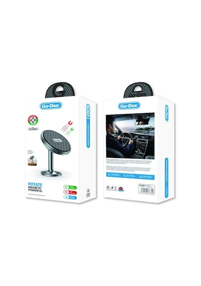 Go Des GD-HD646 Magnetik Araç İçi Telefon Tutucu Düz Zemin Versiyon - ZORE-263615