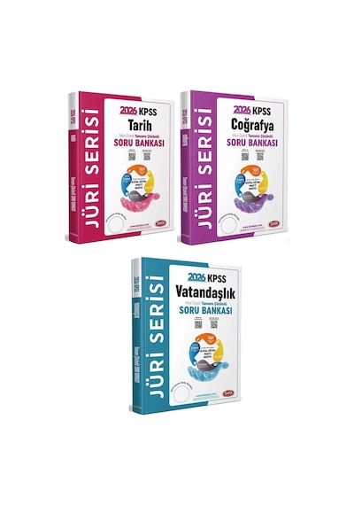 Data 2026 Kpss Tarih + Coğrafya + Vatandaşlık Jüri Soru Bankası 3 Lü Set Data Yayınları