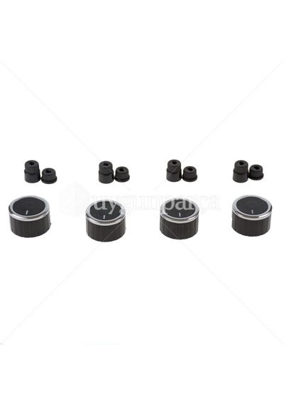 Universal Ocak Düğme Takımı - Siyah Inox 331160412 Universal Ocak Düğme Takımı - Siyah Inox 331160412