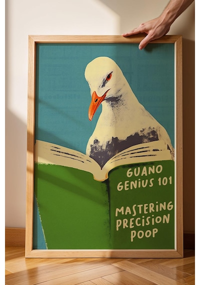 Mastering Precision Poop Çerçeveli Tablo - Güvercin Wc Tuvalet İçin Tablo