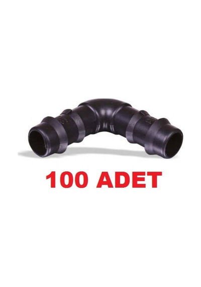 100 Adet Damla Sulama Boru Dirsek Parçası