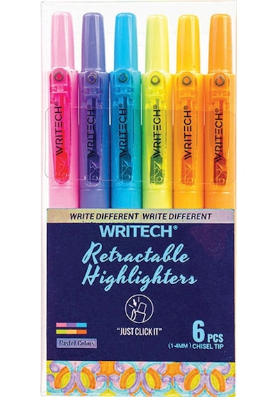 Wrıtech W-805s Basmalı Fosforlu Kalem Pastel 6 Renk - 6'lı