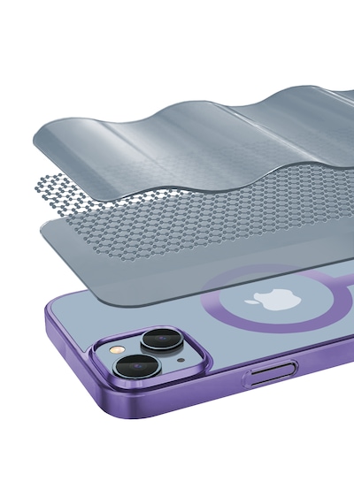 Apple Uyumlu iPhone Buff 13 Magsafe Slim Fit Kılıf Purple