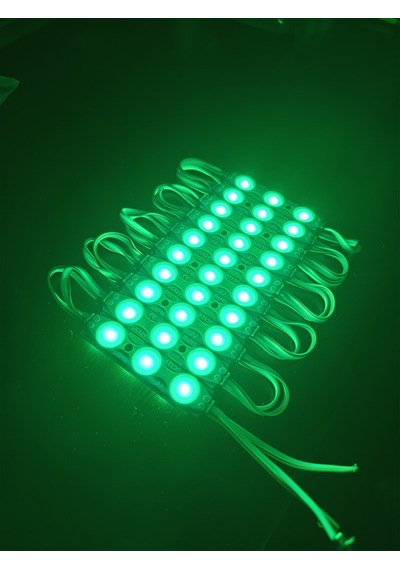 Parmak Led Lamba Yeşil 3 Led 140 Lümen 12 Volt 10,lu