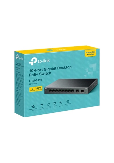 Tp-lınk Ls1210gp 10-port Gigabit Desktop Switch With 8poe