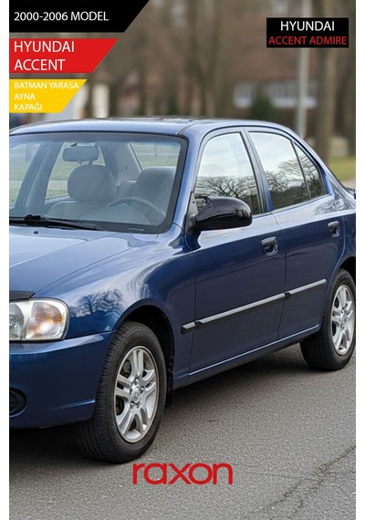 Hyundaı Accent Admıre 2000-2006 Batman & Yarasa Ayna Kapağı Parlak Piano Black Sport