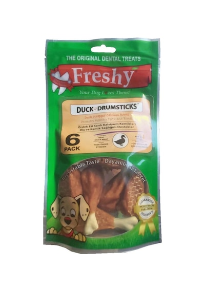Freshy Duck Drumsticks Ördek But Köpek Ödül Kemikleri 6'lı 90 G Freshy Duck Drumsticks Ördek But Köpek Ödül Kemikleri 6'lı 90 G