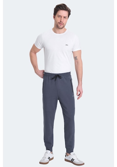 Slazenger Onon In Erkek Fermuar Cepli Koyu Gri Eşofman Altı Koyu Gri