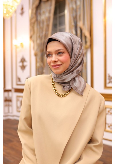 Silk Home Shiny Eşarp 75002-55 Koyu Vizon, Açık Vizon
