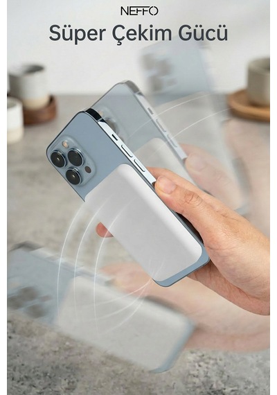 5000 Mah Magsafe Powerbank 15w Hızlı Kablosuz Şarj Cihazı İphone Uyumlu Hızlı Şarj 22.5w