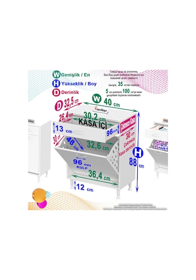 Eliusta Asil 40 Cm Kirli Çamaşır Sepetli Banyo Dolabı 1 Çekmeceli Mutfak Çok Amaçlı Dolap 40x88x32,5 Cm Beyaz Eliusta Asil 40 Cm Kirli Çamaşır Sepetli Banyo Dolabı 1 Çekmeceli Mutfak Çok Amaçlı Dolap 40x88x32,5 Cm Beyaz