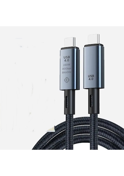 Pmr Usb4 Kablo 40gbps 240w Hızlı Şarj Ve Data Kablosu 1 Metre Zr850