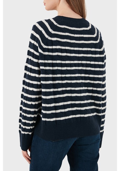 Tommy Hilfiger Bayan Kazak Ww0ww48394 0y7 Lacivert-beyaz Lacivert-beyaz
