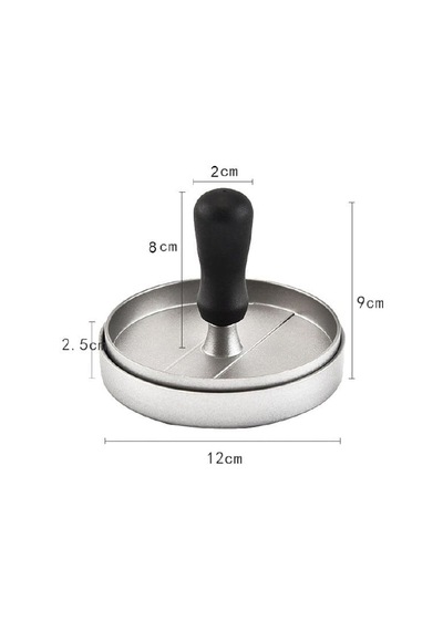 Nurgaz Hamburger Press Alüminyum Gümüş