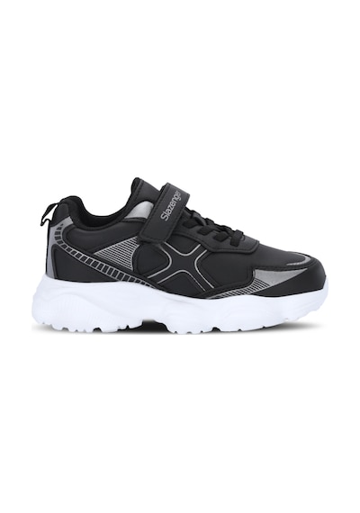 Slazenger Fıffy Unisex Çocuk Cırtlı Siyah / Gümüş Günlük Spor Ayakkabısı
