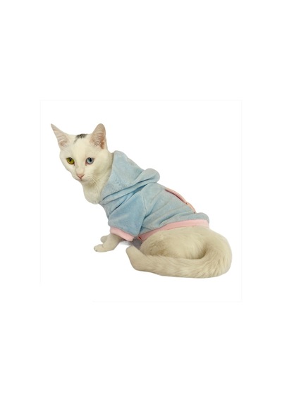 Kemique Blue Pink Bunny Sweatshirt Kedi Süveteri