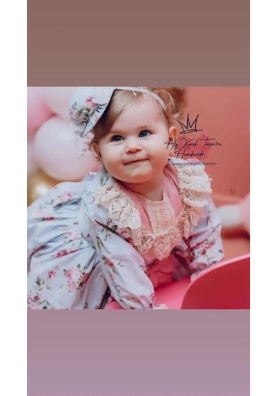 H L Y Karol Tasarım Mavi Okyanus Vintage Kız Bebek Elbisesi,doğum Günü,fotoğraf Çekim Elbisesi,0-12 Yaşa Uygun Mavi