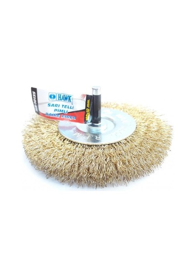 Hawk Ha10135 Pimli Sarı Tel Daire Fırça 100X10 Mm