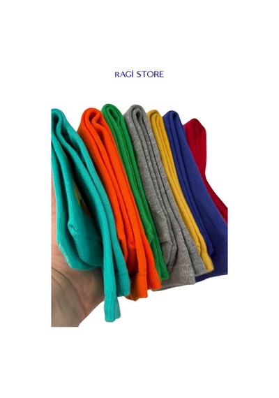 Ragi Store 7'li Hayvan Figürlü Renkli Unisex Çocuk Penye Soket Çorap Çok Renkli