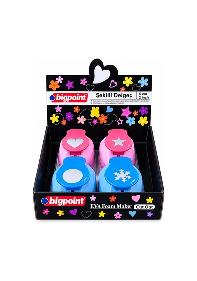 Bigpoint Şekilli Delgeç 5cm 4 Model X 4 Adet Diger