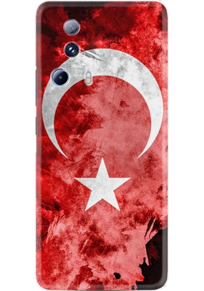 Xiaomi 13 Lite Kılıf Resimli Desenli Baskılı Silikon Şanlı Türk Bayrağı 3 1395