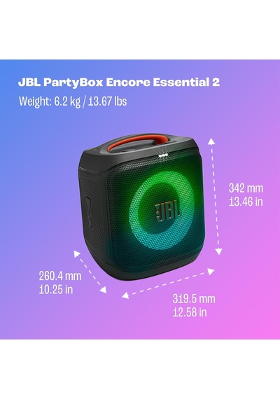 Partybox Encore Essential 2 Taşınabilir Hoparlör, Siyah