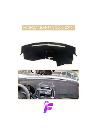 Hyundai Elantra 2007-2011 Uyumlu Torpido Örtüsü Yansıma Önleyici Hızlı Montaj Koruma G13