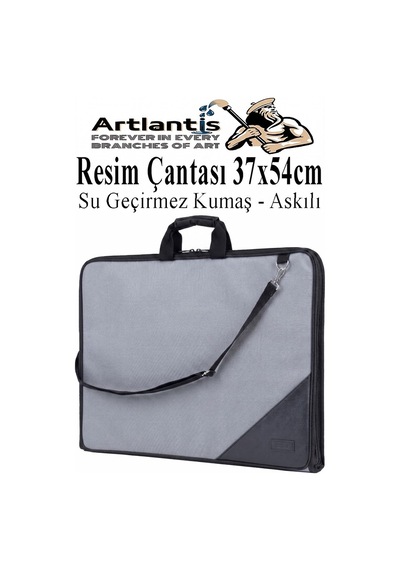 Resim Çantası Kumaş 37x54 Cm 1 Adet Teknik Resim Dosya Çantası 35x50 Cm Askılı Bez Proje Çantası Fermuarlı Okul Sınıf