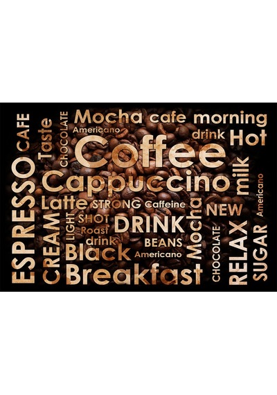 Coffee Kafe İçin Yazılı Özel Tasarım Duvar Kağıdı (459077294)