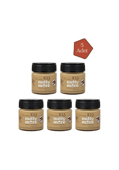 Nutty More %33 Fındık Parçacıklı Fındık Ezmesi 200 Gr X 5 Adet