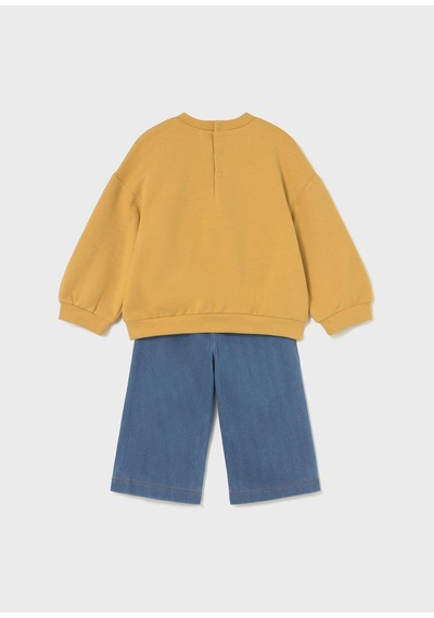 Mayoral Kız Bebek Pantolon Ve Swearshirt Takım Sarı