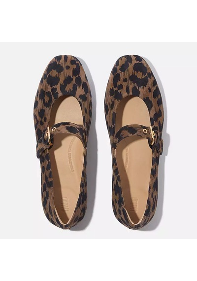 D20 Chocolate Mix Babet Kadın E3l-d20 Fitflop Delıcato Leopard Suede Mary Janes Chocolate Mix D20 Chocolate Mix