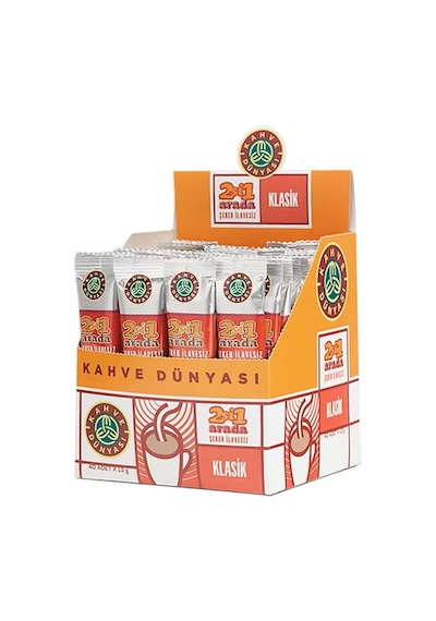 Kahve Dünyası 2si1 Arada Klasik Hazır Kahve 40'lı Paket Granül