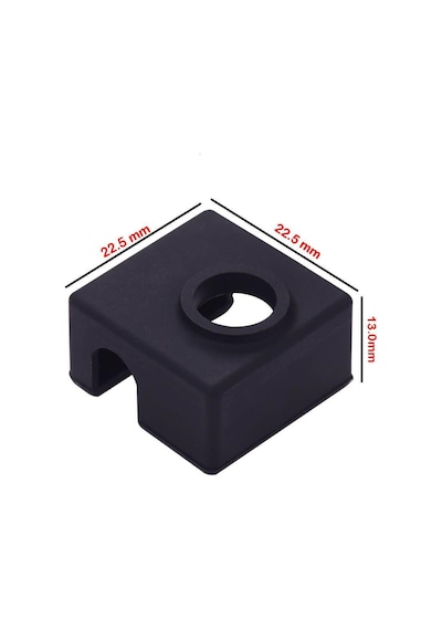Koodmax 2 Adet 3d Printer E3d-v6 Mk7 Mk8 Mk9 Alüminyum Isıtıcı Blok Silikon Kılıfı - Siyah