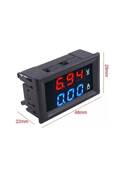 Kırmızı-mavi-10a-dijital Voltmetre Dc 100v 10a Voltmetre Ampermetre Mavi + Kırmızı Led Amp Çif Kablo Bulucu & Test Cihazı 43848933