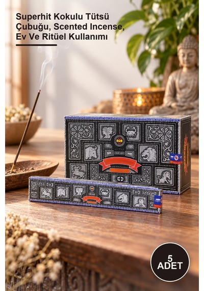 5 Adet Aromalı Tütsü Superhit Kokulu Tütsü Çubuğu, Scented Incense, Ev Ve Ritüel Kullanımı