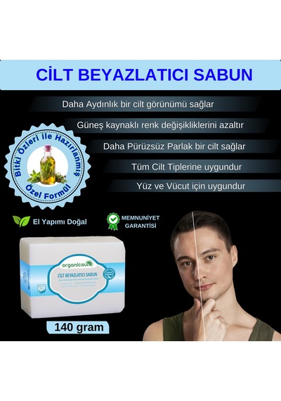 Organicsun Doğal Cilt Beyazlatıcı Sabun 140 G