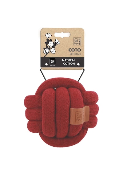 M-pets Coto Red Ball 15cm Örgü Top Oyuncak