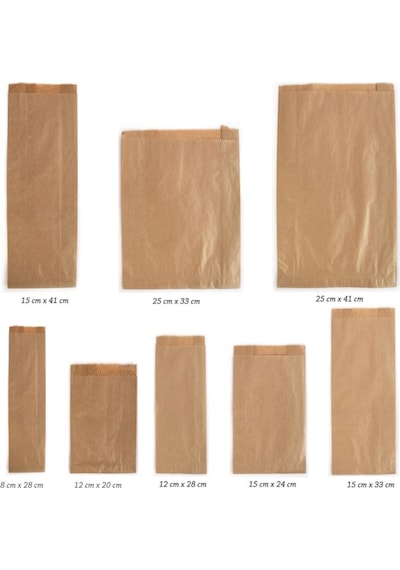 Anadolu Kağıtçılık Çizgili Şamua Kraft Kese Kağıdı 10 KG 15 x 24 CM Simitlik