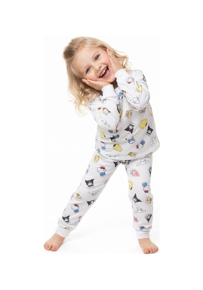 Kuromi Kız Çocuk Pijama Takım St09658 KREM