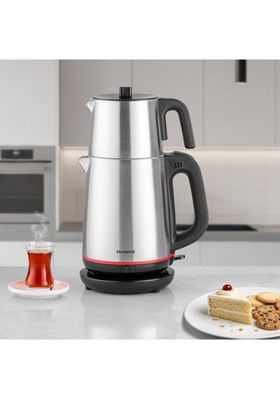 Royaltea 1711h Çelik Çay Makinesi Inox Siyah