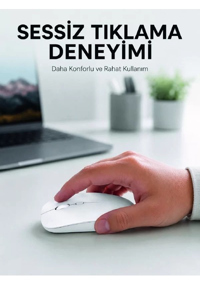 Northcity Şarjlı Wireless Mouse Bluetooth Çift Modlu Sessiz Yüksek Hassasiyetli Fare -