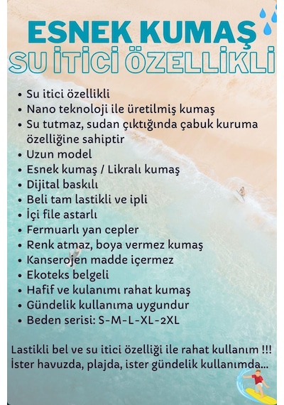 Miami Beach Uzun Boy Model Su İtici Özellikli Esnek Kumaş Dijital Baskılı Erkek Plaj Deniz Şort Mayo // 405 Lacviert Miami Beach Uzun Boy Model Su İtici Özellikli Esnek Kumaş Dijital Baskılı Erkek Plaj Deniz Şort Mayo // 405 Lacviert