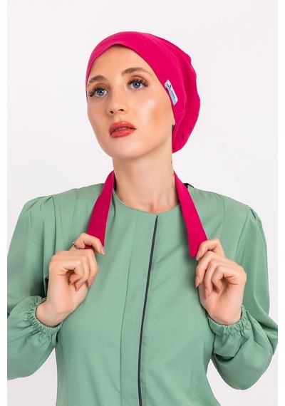 Likralı Tesettür Bonesi - Düz Vişne Vişneçürüğü