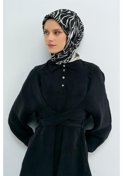 Armine İpek Eşarp 2026 Yaz - 9511-14 Siyah Sura