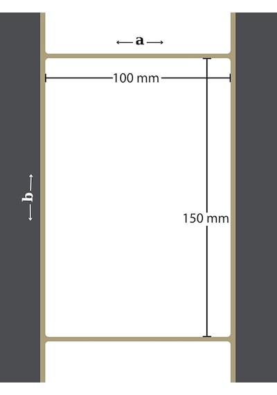 150x100 Termal Barkod Etiketi Yaıpışkanlı Etiket 1 Rulo 500 Adet