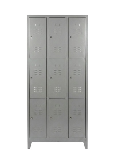 9 Gözlü Ekonomik Soyunma Dolabı-1 97x37x198 Gri